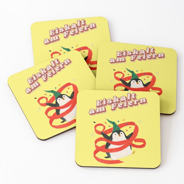 Item preview, Ice-cold partying: Funny penguin with streamers and a saying designed and sold by Mauswohn.
