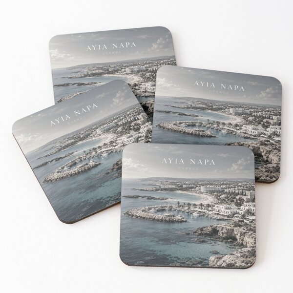 Item preview, Ayia Napa Cinematic Monochrome Coastal Artwork designed and sold by MichaeIRellov.