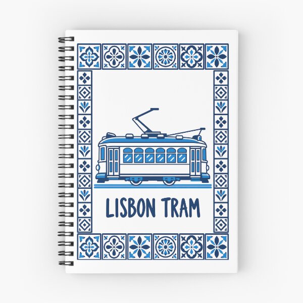 Item preview, Lisbon Tram Portugal – Blue Azulejo Tile designed and sold by MavtM.