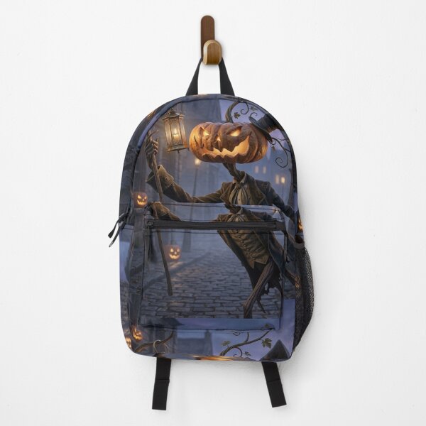 Item preview, Jack O'Lantern the Halloween lord chasing spirits with his lantern of arcane magic designed and sold by Vintage Designs +.