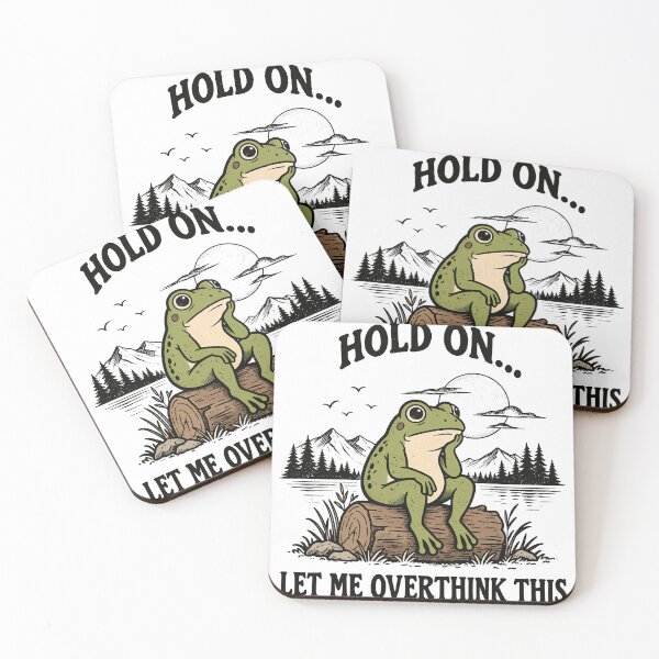 Item preview, Hold On Let Me Overthink This Funny Frog Meme designed and sold by gordonbwyashop.