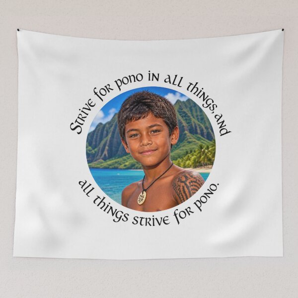 Item preview, Polynesian Leadership Proverb - Strive for pono in all things | Pacific Art designed and sold by ShakaLife.org.