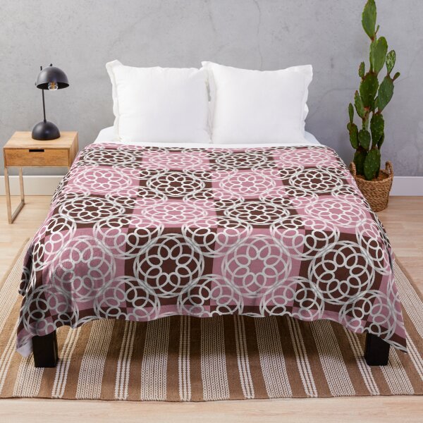 Item preview, Pink Brown Geometric Checker Pattern designed and sold by ArtbyDebbieC.