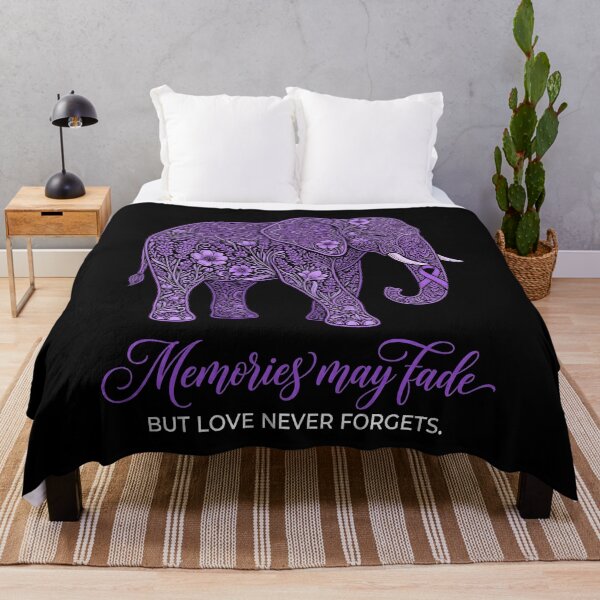 Item preview, Memories May Fade | Purple Mandala Elephant Alzheimer's Awareness Design | Floral Zentangle Art Dementia Support designed and sold by Luminari Creations.