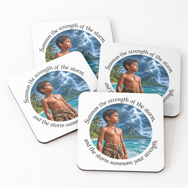 Item preview, Polynesian Resilience Proverb - Summon the strength of the storm | Pacific Art designed and sold by ShakaLife.org.