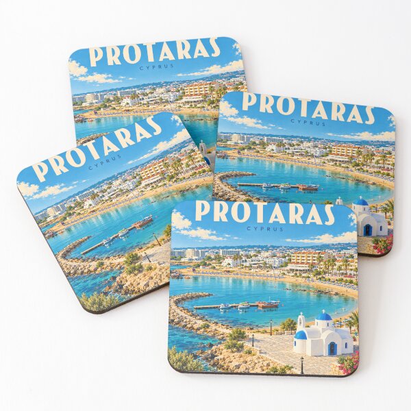 Item preview, Protaras Vintage Cyprus Coastal Art designed and sold by MichaeIRellov.