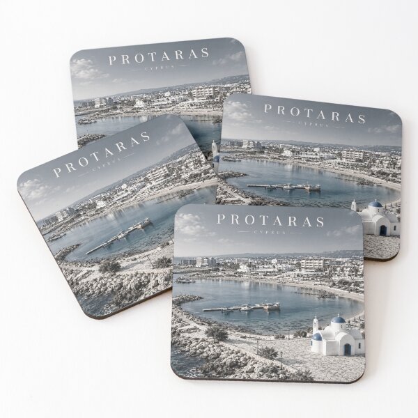 Item preview, Protaras Cinematic Monochrome Coastal Artwork designed and sold by MichaeIRellov.
