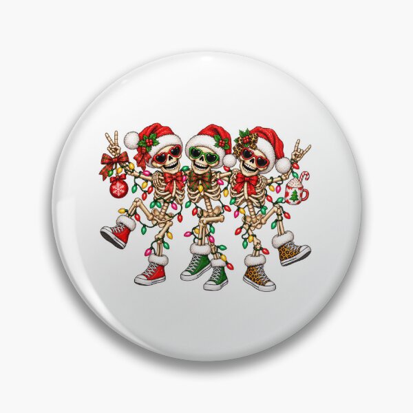 Item preview, Christmas Skeleton, Funny Dancing Santa Skeletons Holiday Festive Lights designed and sold by art-sit-xky.