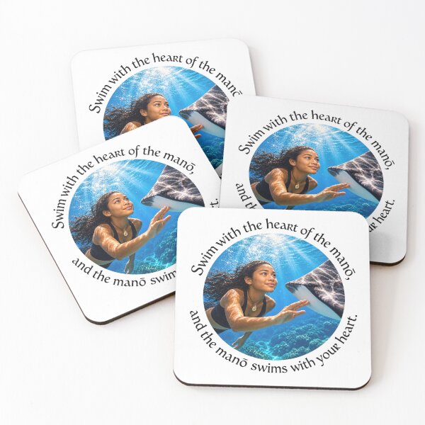 Item preview, Polynesian Resilience Proverb - Swim with the heart of the manō | Pacific Art designed and sold by ShakaLife.org.