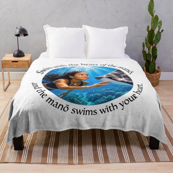 Item preview, Polynesian Resilience Proverb - Swim with the heart of the manō | Pacific Art designed and sold by ShakaLife.org.