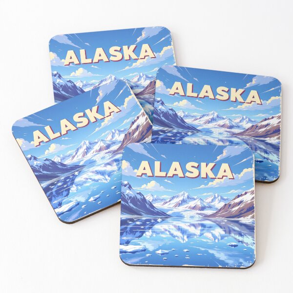 Item preview, Alaska – Vintage Glacier Wilderness Travel Poster designed and sold by LSVart.