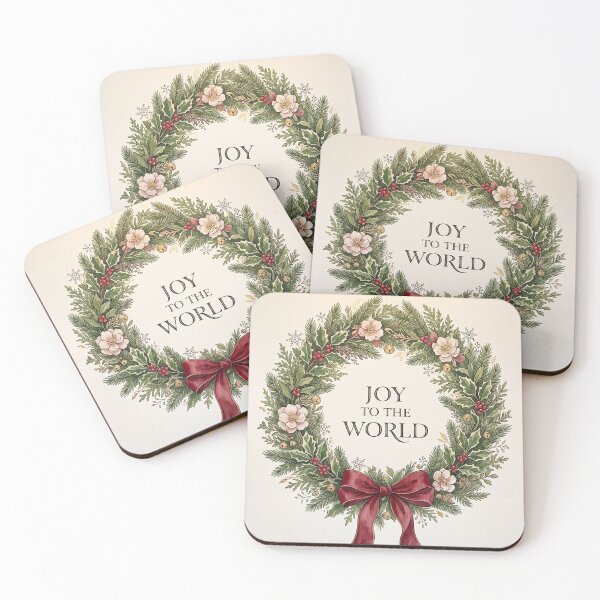 Item preview, Joy to the World Festive Christmas Wreath designed and sold by aihbrand.