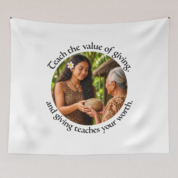 Item preview, Polynesian Generosity Proverb - Teach the value of giving | Pacific Art designed and sold by ShakaLife.org.