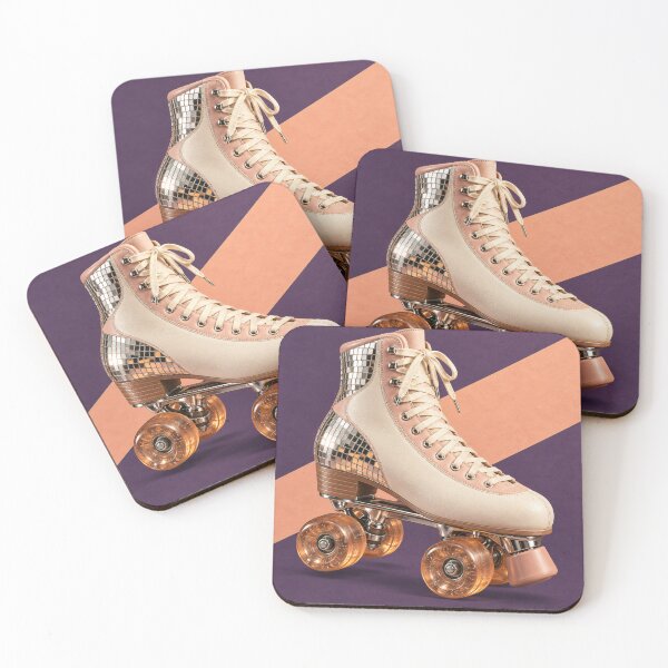 Item preview, Retro Roller Skate with Disco Mirror Details – Groovy Vintage Design designed and sold by Kaleidoscope Print.