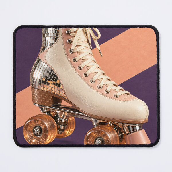 Item preview, Retro Roller Skate with Disco Mirror Details – Groovy Vintage Design designed and sold by Kaleidoscope Print.