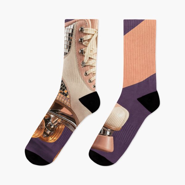 Item preview, Retro Roller Skate with Disco Mirror Details – Groovy Vintage Design designed and sold by Kaleidoscope Print.