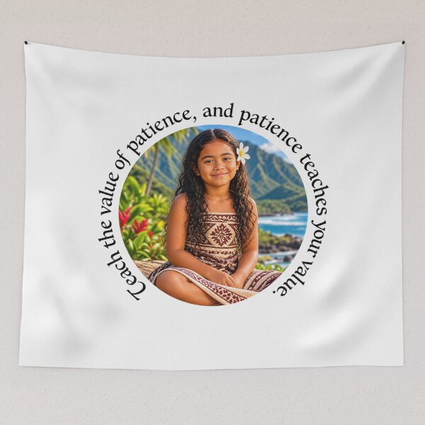 Item preview, Polynesian Patience Proverb - Teach the value of patience | Pacific Art designed and sold by ShakaLife.org.