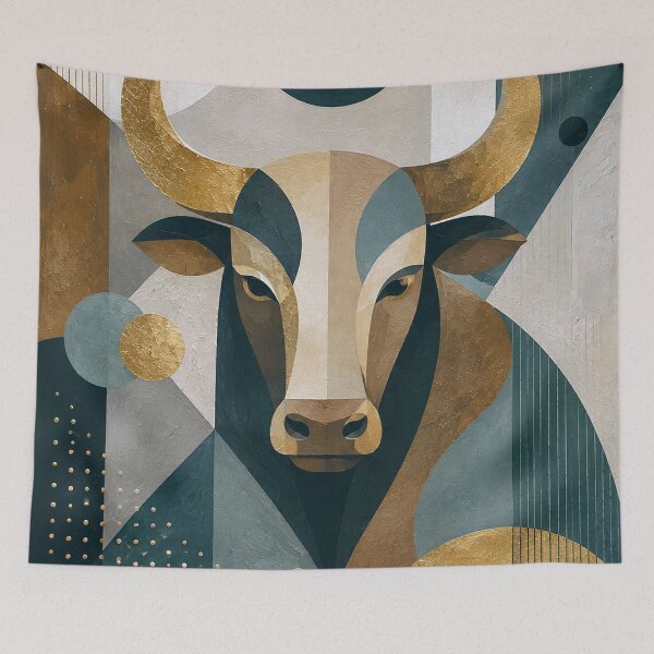 Item preview, Taurus Zodiac Sign Painting – Celestial Bull Artwork designed and sold by GalleryKauffeld.