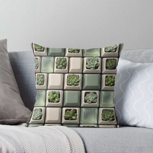 Item preview, Succulent Keyboard Pattern – Botanical Keycaps for Plant and Tech Lovers designed and sold by Kaleidoscope Print.