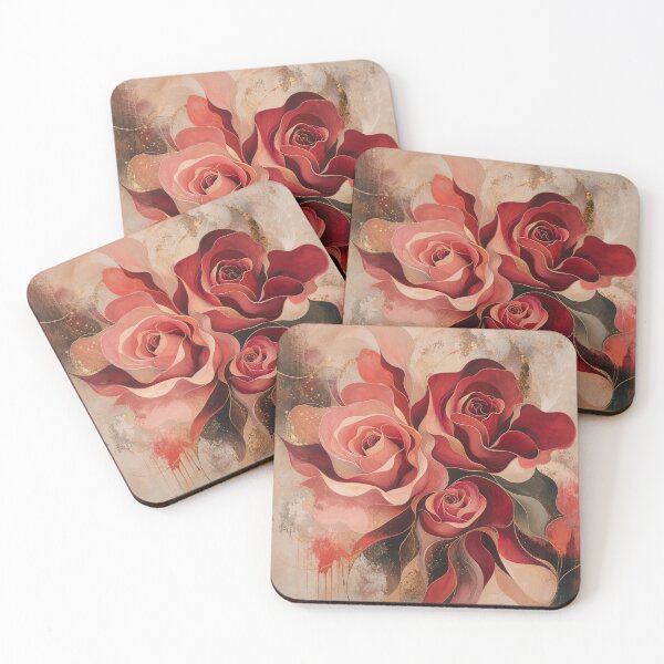Item preview, Abstract Rose Flowers – Modern Colorful Floral Art Botanical Design designed and sold by GoodPlaceToShop.