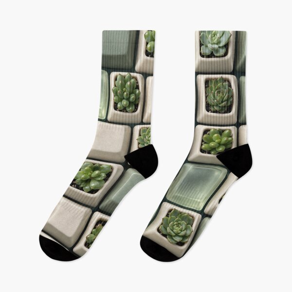 Item preview, Succulent Keyboard Pattern – Botanical Keycaps for Plant and Tech Lovers designed and sold by Kaleidoscope Print.