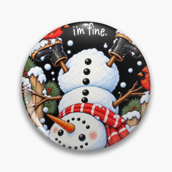 Item preview, Its Fine Im Fine Everything Is Fine Upside Down Snowman Winter Art designed and sold by LindsayRenner.