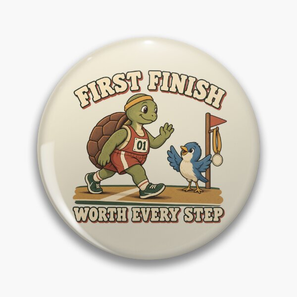 Item preview, First Finish Slow Runner Turtle Worth Every Step Gift designed and sold by MythicCotton.