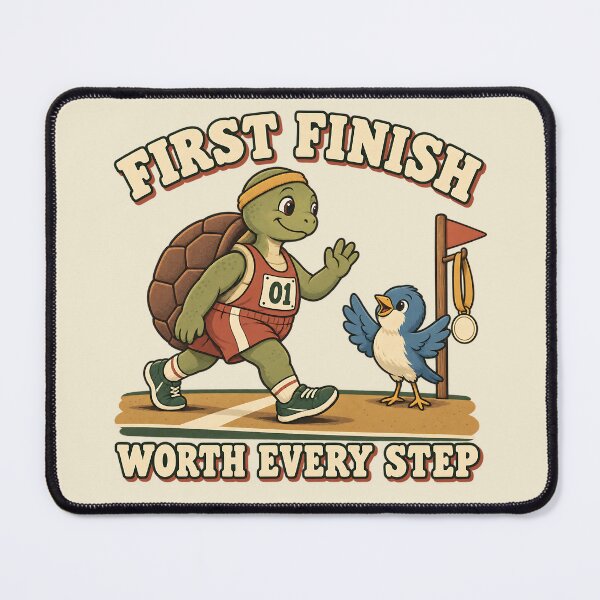 Item preview, First Finish Slow Runner Turtle Worth Every Step Gift designed and sold by MythicCotton.