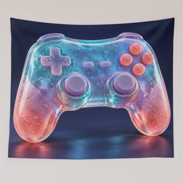 Item preview, Pastel Transparent Game Controller – Neon Gamer Aesthetic designed and sold by Kaleidoscope Print.