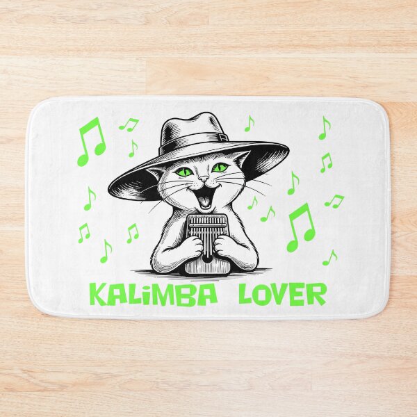 Item preview, Kalimba Player Green-Eyed Cat designed and sold by Litely.