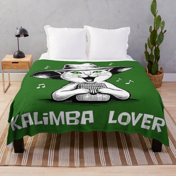 Item preview, Kalimba Player Green-Eyed Cat designed and sold by Litely.
