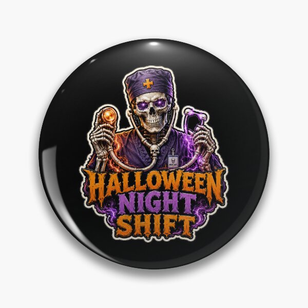 Item preview, Halloween Night Shift Nurse Doctor Skeleton Medical Aesthetic designed and sold by BeardWave.