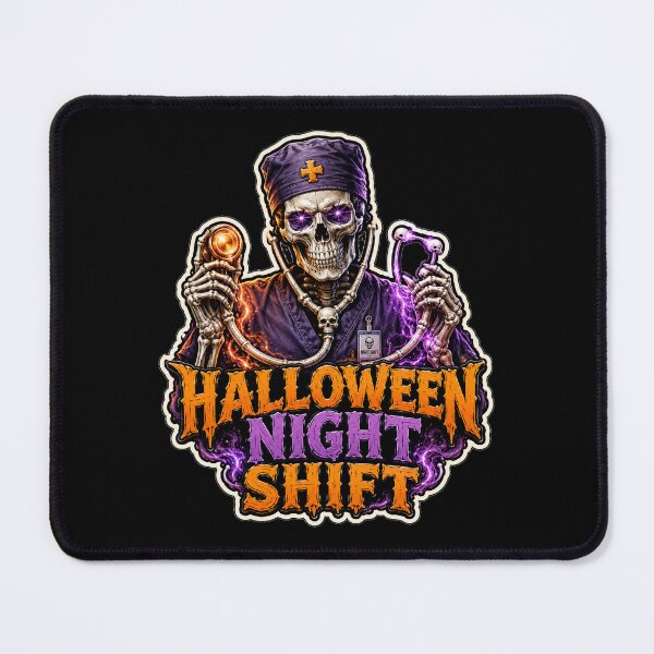 Item preview, Halloween Night Shift Nurse Doctor Skeleton Medical Aesthetic designed and sold by BeardWave.