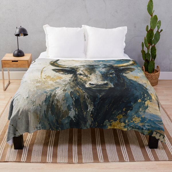 Item preview, Taurus Zodiac Painting – Cosmic Bull and Stars designed and sold by GalleryKauffeld.