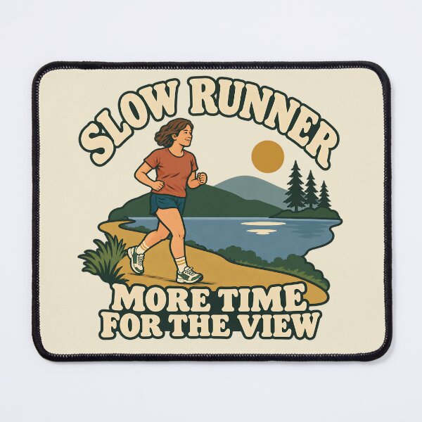 Item preview, Slow Runner More Time For The View Retro Trail Jogger Gift designed and sold by MythicCotton.
