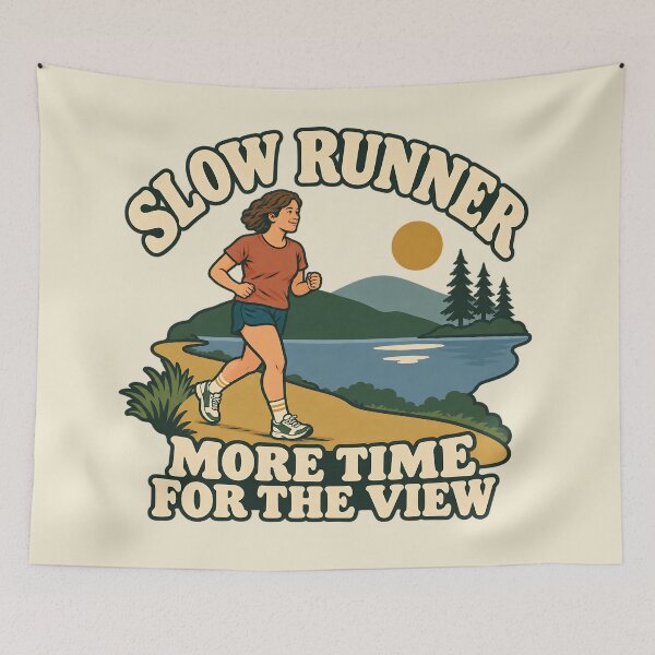 Item preview, Slow Runner More Time For The View Retro Trail Jogger Gift designed and sold by MythicCotton.