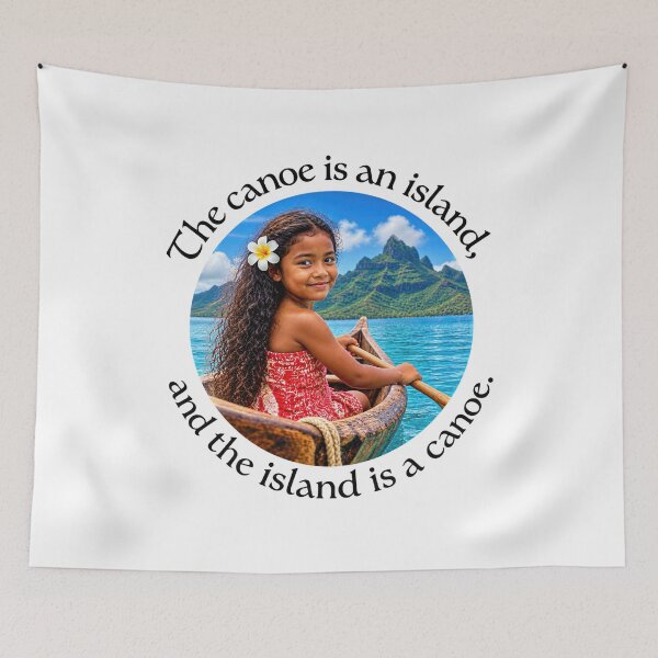 Item preview, Polynesian Conservation Proverb - The canoe is an island | Pacific Art designed and sold by ShakaLife.org.