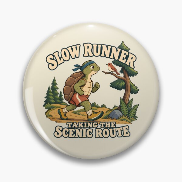 Item preview, Slow Runner Taking Scenic Route Retro Turtle Trail Gift designed and sold by MythicCotton.