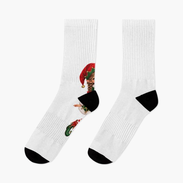 Item preview, Cute Christmas Girl Elf with Candy Cane – Festive Holiday Art designed and sold by Pixanova.