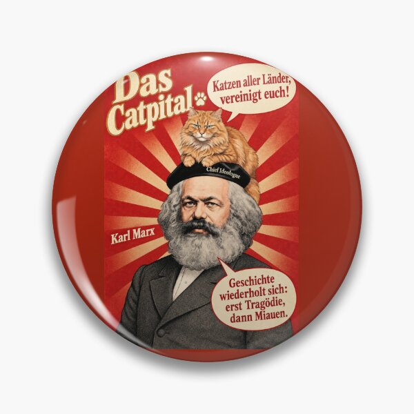 Item preview, Das Catpital – Karl Marx Cat Propaganda Poster designed and sold by SammyMorry.