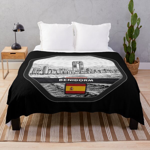 Artikelvorschau, Benidorm, Spanien, Linolschnitt-Stil entworfen und verkauft von Thistle-TShop.