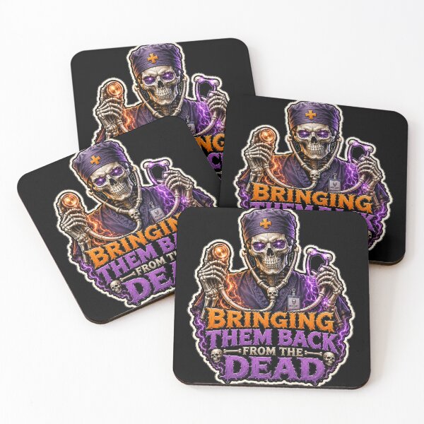 Item preview, Bringing Them Back From The Dead Funny Nurse Halloween designed and sold by BeardWave.