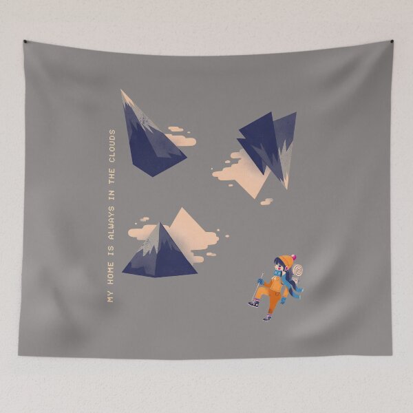 Item preview, Hiker In Clouds Cartoon Mountain Adventure-88 designed and sold by ArunaRamisch.