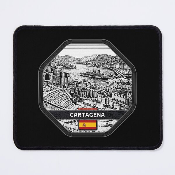 Item preview, Cartagena Spain Linocut Style designed and sold by Thistle-TShop.