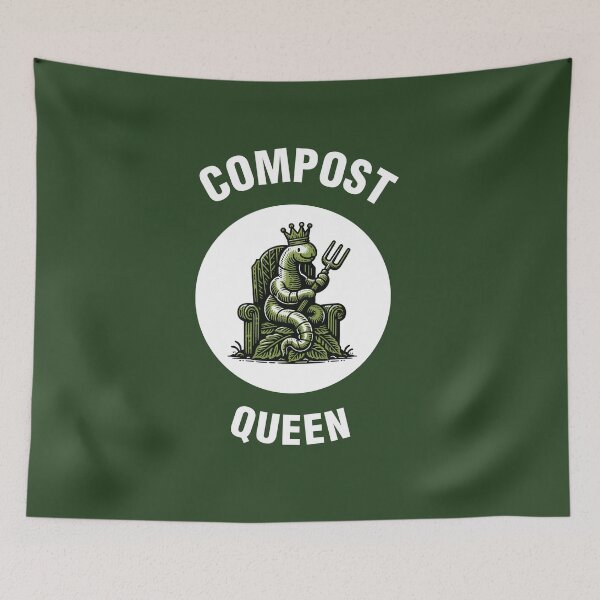 Item preview, Compost Queen Funny Worm Gardening Eco designed and sold by Litely.
