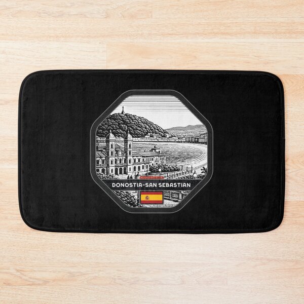 Item preview, Donostia-San Sebastian Spain Linocut Style  designed and sold by Thistle-TShop.
