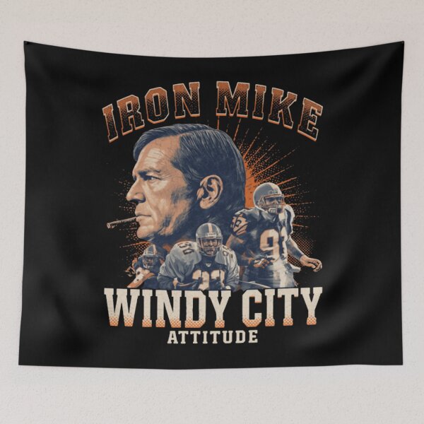 Item preview, Iron Mike Windy City Attitude Retro Football Graphic designed and sold by BartholomewAsh.