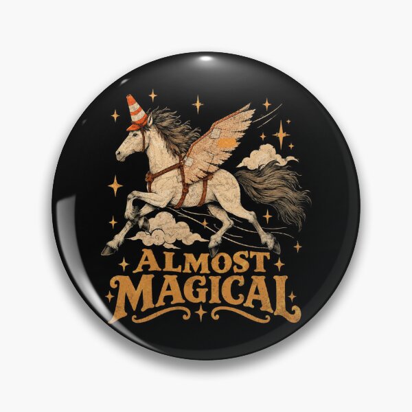 Item preview, Almost Magical Funny Pegasus Traffic Cone Hat Unicorn Meme designed and sold by elongatedjazz.