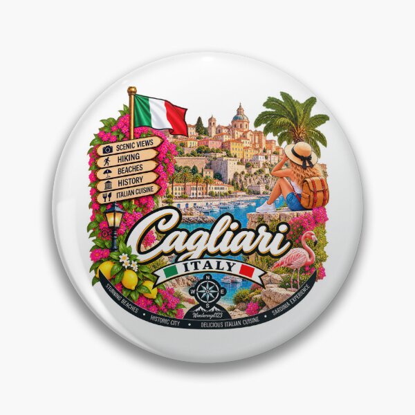 Item preview, Cagliari, Cerdeña – Casco antiguo histórico mediterráneo y aventuras de viaje designed and sold by Wandervogel123.
