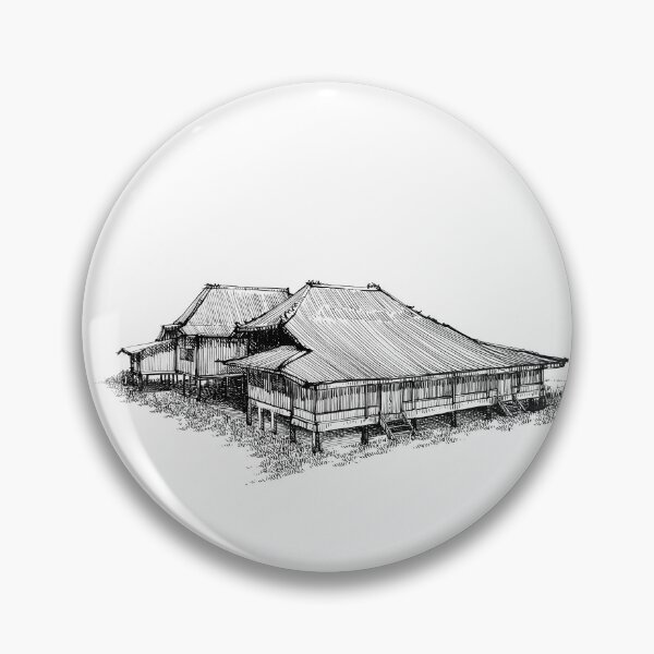 Item preview, Indonesia traditional house from Sumatera Selatan province sketch designed and sold by midsketcher.
